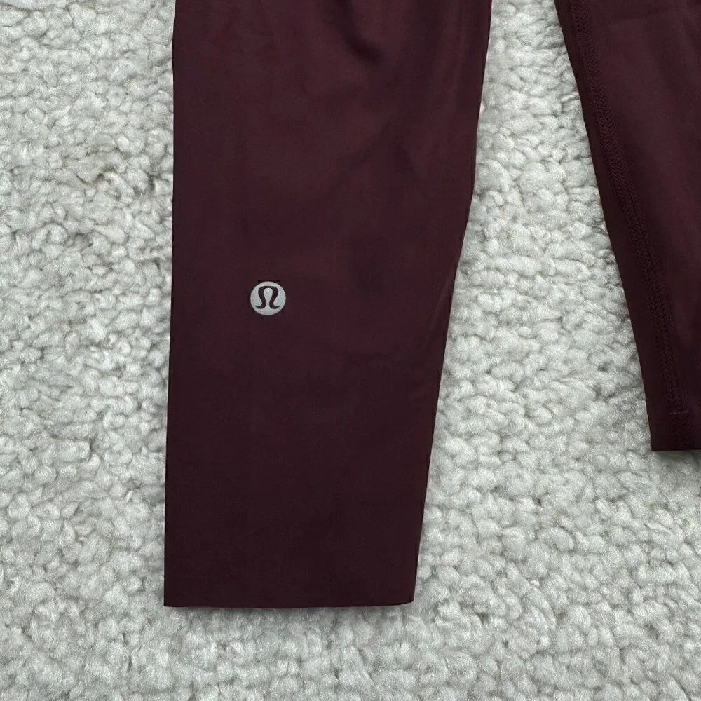 Lululemon Fast & Free Crop Cassis Red Maroon - Picture 9 of 15